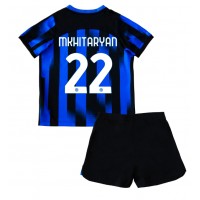 Billiga Inter Milan Henrikh Mkhitaryan #22 Barnkläder Hemma fotbollskläder till baby 2023-24 Kortärmad (+ Korta byxor)